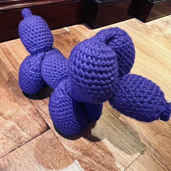 Hand Crocheted Balloon Dog Animal Plushie! - Picture 9 of 12